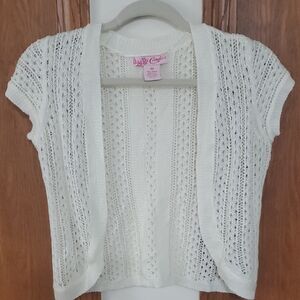 Candie's Cream Open-Knit Cardigan